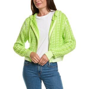 Wispr Womens  Pointelle Silk-Blend Cardigan